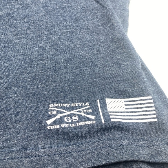 Grunt Style Women Graphic Shirt Size Medium Blue Floral All You Need Is Freedom - Picture 2 of 4